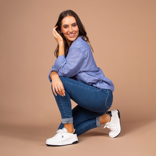 Tênis Feminino Via Marte Branco/preto