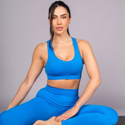 Top Feminino Selene Sem Costura Azul