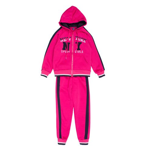 Conjunto de Moletom Infantil Sea Surf New York Menina Pink