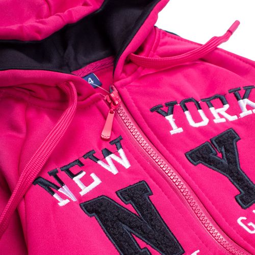 Conjunto de Moletom Infantil Sea Surf New York Menina Pink