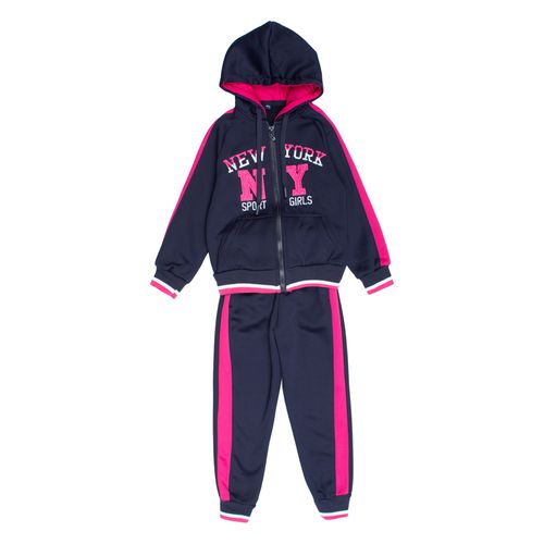 Conjunto de Moletom Infantil Sea Surf New York Menina Marinho