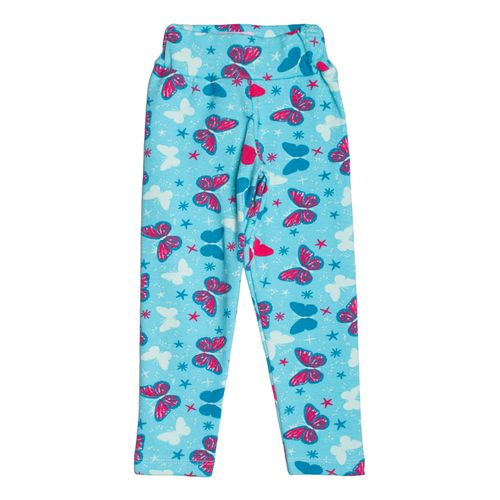 Legging Infantil Pitiska Peluciada Estampa Borboleta Azul Claro