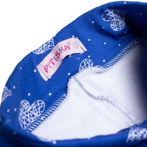 Legging Infantil Pitiska Peluciada Estampa Coração Azul