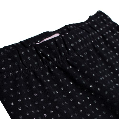 Calça Legging Infantil Pitiska com Glitter Preto