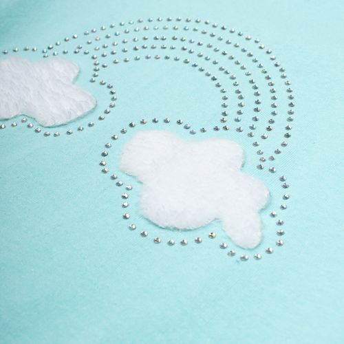 Blusa Infantil Pitiska Manga Longa Nuvens Azul Claro