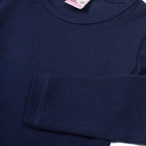 Blusa Infantil Pitiska Manga Longa Básica Marinho