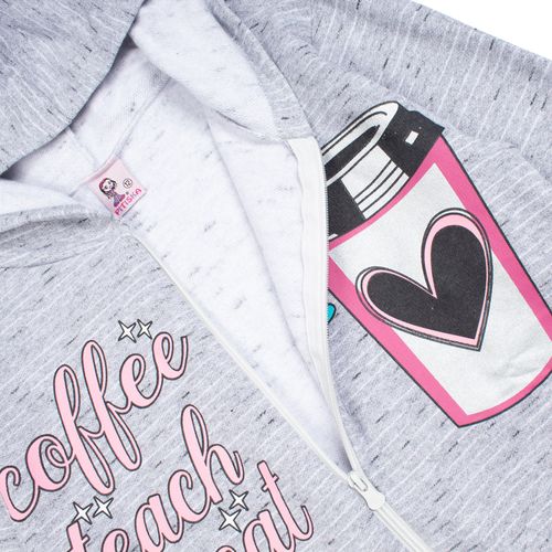 Casaco de Moletom Infantil Pitiska Coffee Cinza