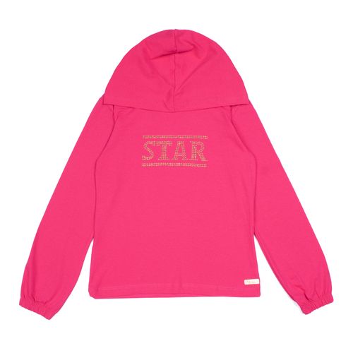 Blusa Infantil Pitiska Manga Longa Star Pink