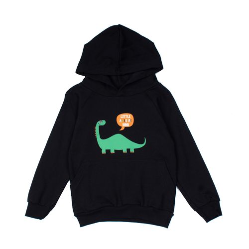 Moletom Infantil Pitiska Little Dino Menino Preto