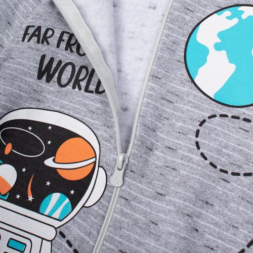 Casaco de Moletom Infantil Pitiska Space Cinza