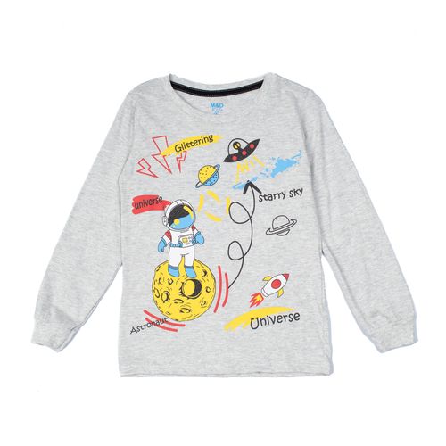 Camiseta Infantil Pitiska Universe Cinza