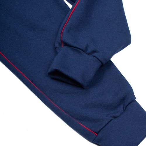 Calça de Moletom Infantil Pitiska com Filete Marinho