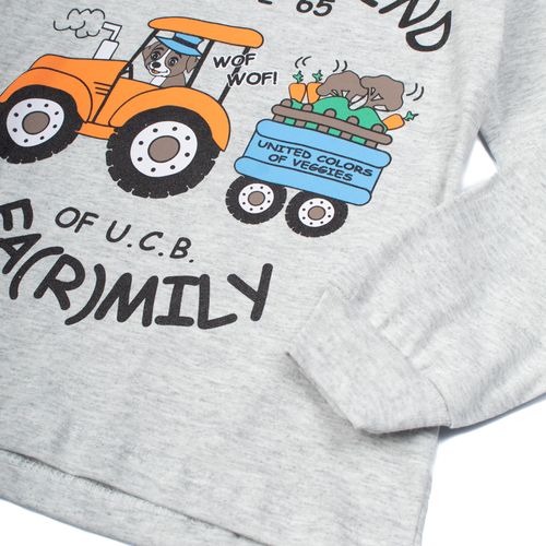Camiseta Infantil Pitiska Green Firend Cinza