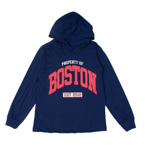 Camiseta Juvenil Pitiska Boston Com Capuz Marinho