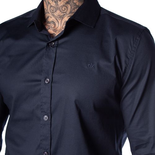 Camisa Masculina Dixie Manga Longa Marinho