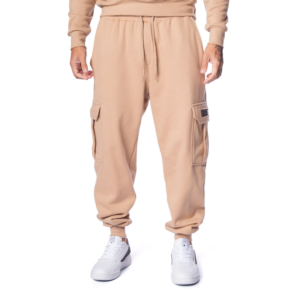Calça de Moletom Masculina Over Surf Cargo Caramelo| Lojas
