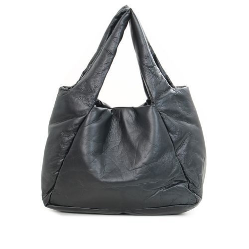 Bolsa Feminina Birô Saco Textura Amassada Preto
