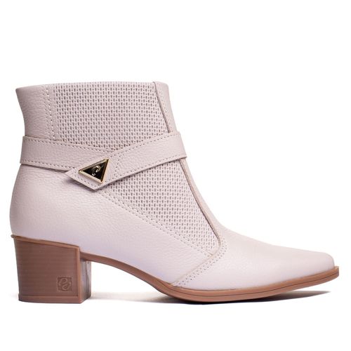 Bota Feminina Pegada Verona Couro Bege Claro