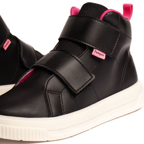 Tênis Infantil Pampili Up Menina Preto/Pink