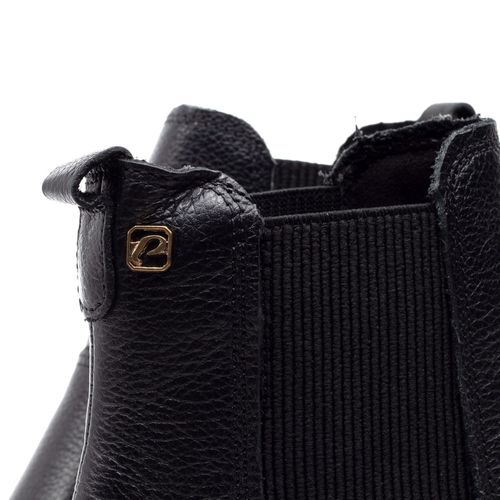 Bota Feminina Pegada Couro Burnish Preto