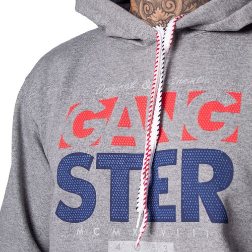 Moletom Masculino Gangster Canguru Com Capuz Cinza