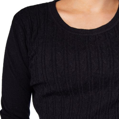 Blusa Feminina Facinelli Tricot com Tranças Preto