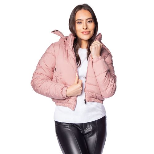 Jaqueta Puffer Feminina Sea Surf Curta Forro Peluciado Rose