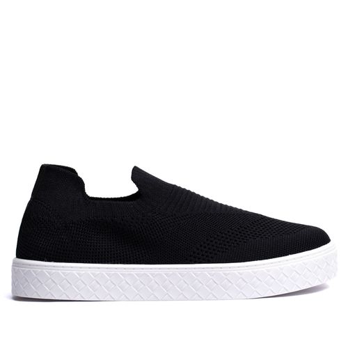 Tênis Feminino Moleca Tecido Knit Preto