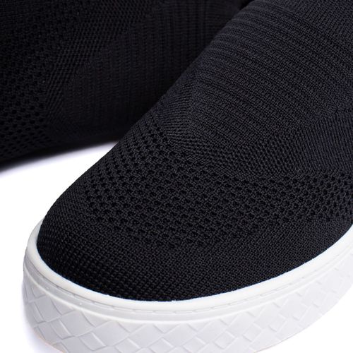 Tênis Feminino Moleca Tecido Knit Preto