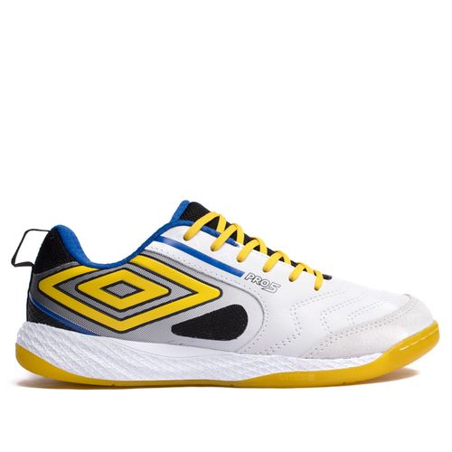 Chuteira Futsal Umbro Pro 5 Bump Branco/amarelo