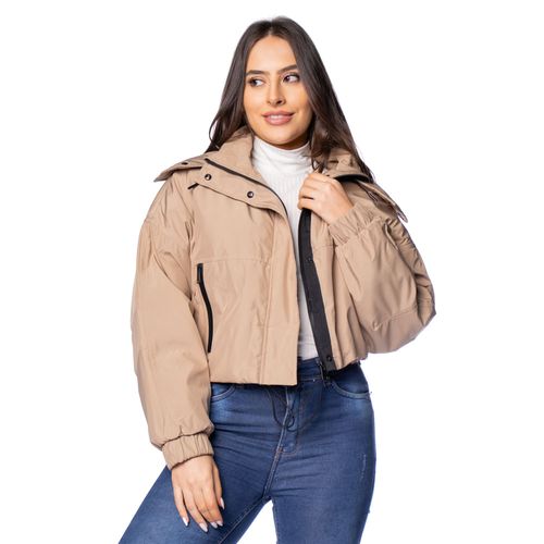 Jaqueta Feminina S&V Zíper Caqui