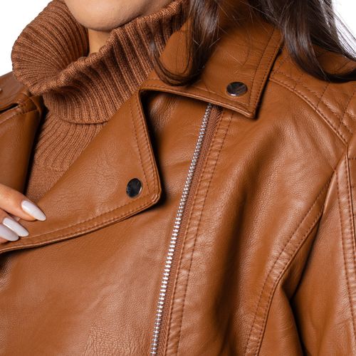 Jaqueta Feminina Facinelli Rocker Perfecto Marrom
