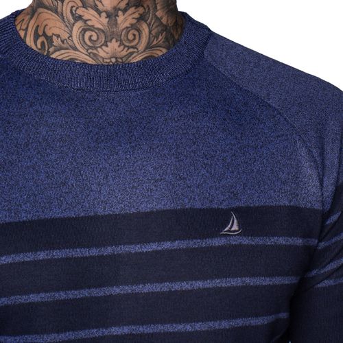 Suéter Masculino Balboa Raglan Listras Marinho