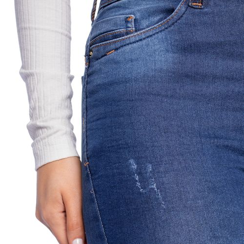Calça Jeans Feminina Eagle Rose Cigarrete Azul Escuro