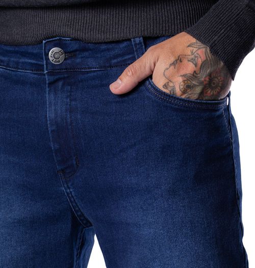 Calça Jeans Masculina Pitt Slim Fit Azul Escuro