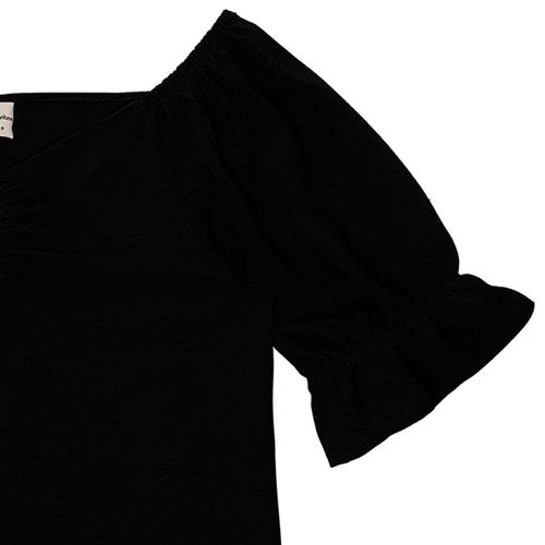Blusa Feminina Rovitex De Manga Bufante Preto