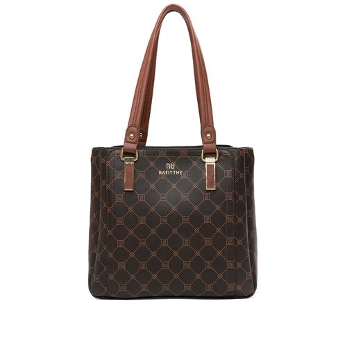 Bolsa Feminina Rafitthy Média Monograma Café