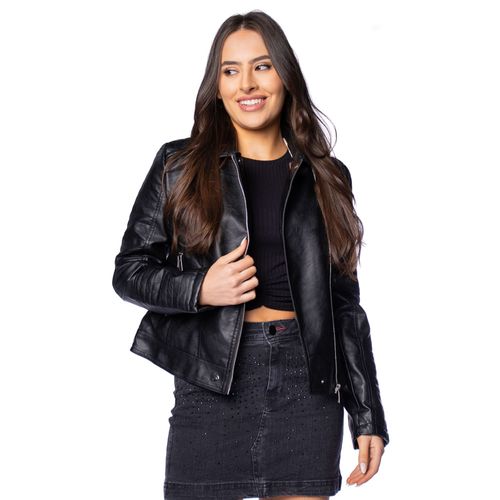 Jaqueta Feminina Facinelli Rocker Perfecto Preto