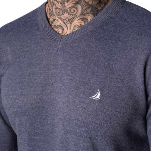 Suéter Masculino Balboa Gola V Cinza