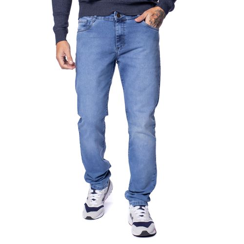 Calça Jeans Masculina Pitt Slim Fit Azul Claro