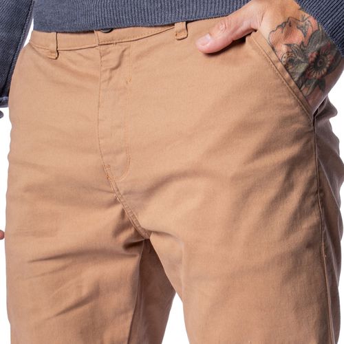 Calça de Sarja Masculina Dixie Slim Chino Caramelo