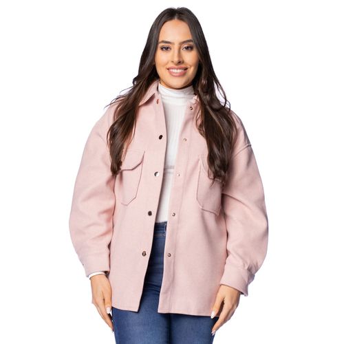 Jaqueta Feminina S&V Lã Rosa Claro