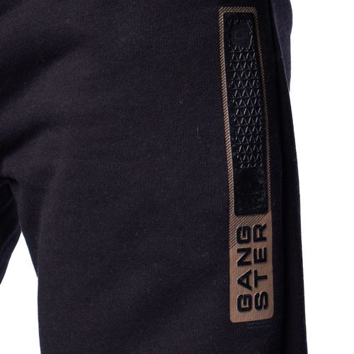 Calça de Moletom Masculina Gangster Detalhe Lateral Preto