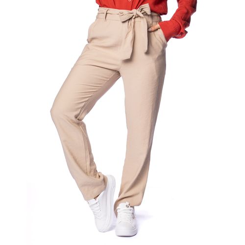Calça Feminina Blue Blossom Reta Bege