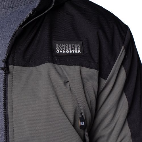 Jaqueta Corta Vento Masculina Gangster Reversível Preto/cinza