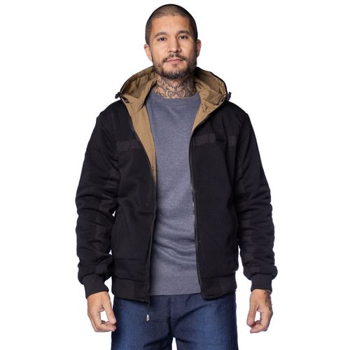 Jaqueta Corta Vento Masculina Gangster Reversível Musgo/Preto