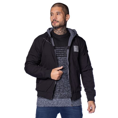 Corta Vento Masculino Gangster 2 em 1 Preto/Cinza
