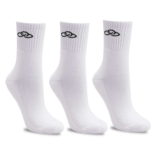 Kit 3 Pares de Meia Feminina Olympikus Cano Médio Branco