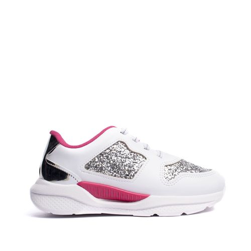 Tênis Infantil Molekinha com Glitter Branco/Prata