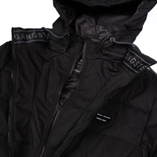 Jaqueta Masculina Gangster Plus Size Fechamento Duplo Preto